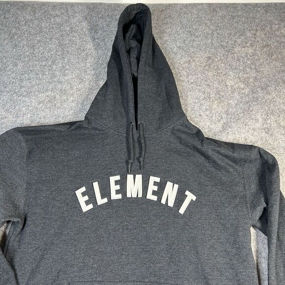 Element Skateboard Melting Hoodie Mens Large Pullover Heather Gray Cotton Y2K - Picture 2 of 8